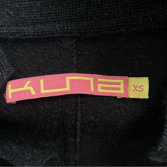 KUNA Ibis Coat Wool Alpaca Black Long Sleeve Button Front Lightweight Coat - Picture 12 of 13